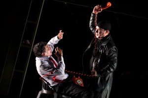 Theatre. Repetition du "Rhinoceros", piece de Eugene Ionesco, dans une production du Theatre de la Ville, a New York