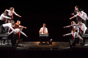 Theatre. Repetition du "Rhinoceros", piece de Eugene Ionesco, dans une production du Theatre de la Ville, a New York