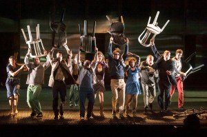 Theatre. Repetition du "Rhinoceros", piece de Eugene Ionesco, dans une production du Theatre de la Ville, a New York