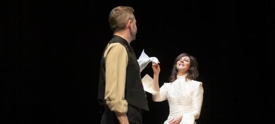 Reportage Pièce Mademoiselle Julie, mise en scène Julie Brochen avec Anna Mouglalis et Xavier Legrand